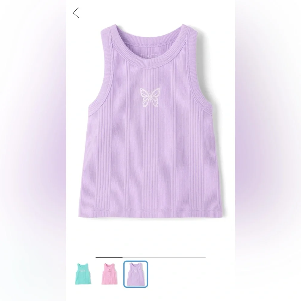 Girls Ribbed Graphic Tank Size Small (5/6) - Picture 1 of 3